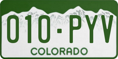 CO license plate 010PYV
