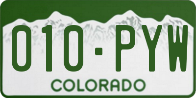 CO license plate 010PYW
