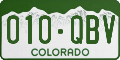 CO license plate 010QBV