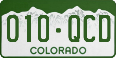 CO license plate 010QCD