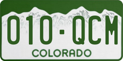 CO license plate 010QCM