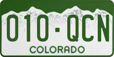 CO license plate 010QCN