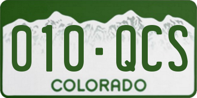 CO license plate 010QCS