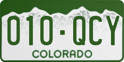 CO license plate 010QCY