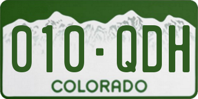 CO license plate 010QDH