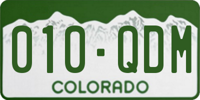 CO license plate 010QDM