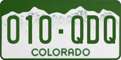 CO license plate 010QDQ