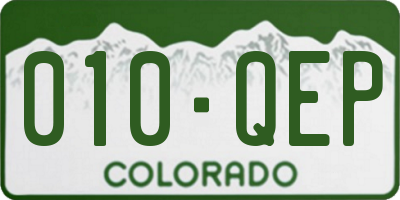 CO license plate 010QEP