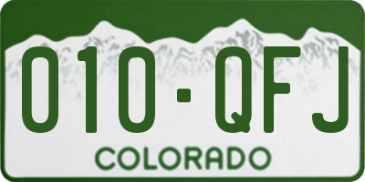 CO license plate 010QFJ