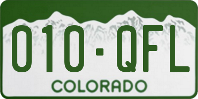 CO license plate 010QFL