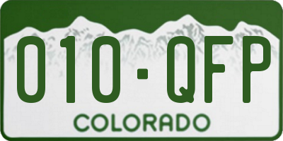 CO license plate 010QFP