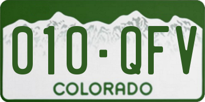 CO license plate 010QFV