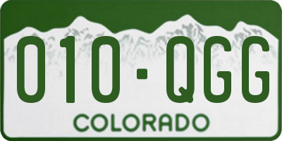 CO license plate 010QGG