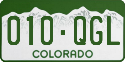 CO license plate 010QGL