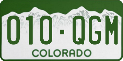 CO license plate 010QGM