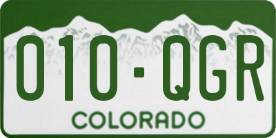 CO license plate 010QGR