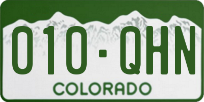 CO license plate 010QHN