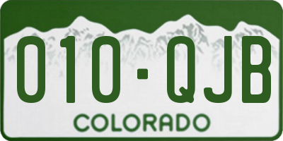 CO license plate 010QJB