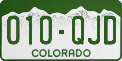 CO license plate 010QJD
