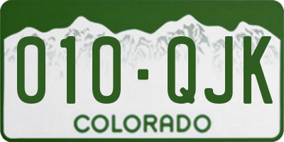 CO license plate 010QJK