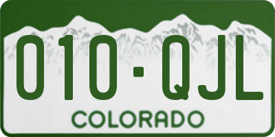 CO license plate 010QJL