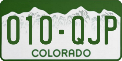 CO license plate 010QJP