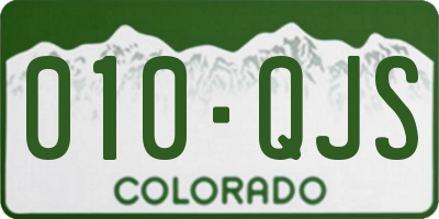 CO license plate 010QJS