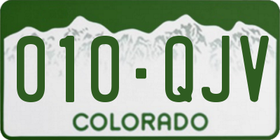 CO license plate 010QJV