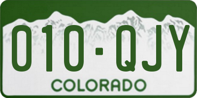 CO license plate 010QJY