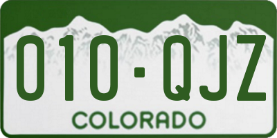 CO license plate 010QJZ