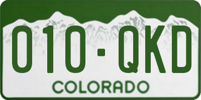 CO license plate 010QKD