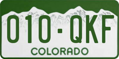 CO license plate 010QKF