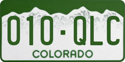 CO license plate 010QLC