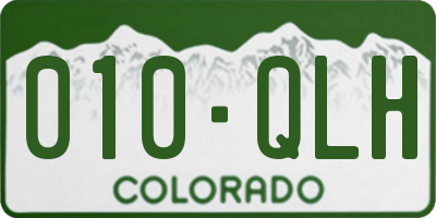 CO license plate 010QLH
