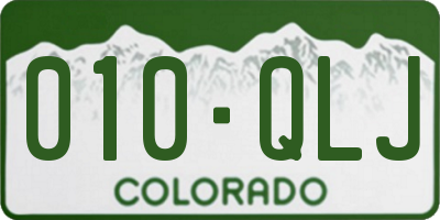 CO license plate 010QLJ