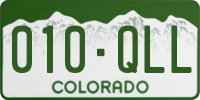 CO license plate 010QLL