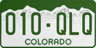 CO license plate 010QLQ