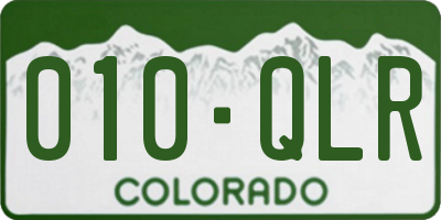 CO license plate 010QLR