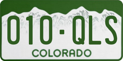 CO license plate 010QLS
