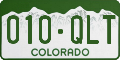 CO license plate 010QLT
