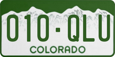 CO license plate 010QLU
