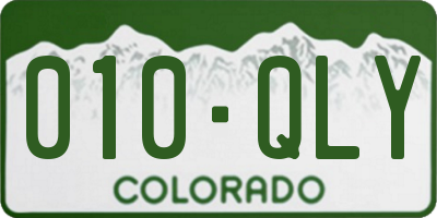 CO license plate 010QLY