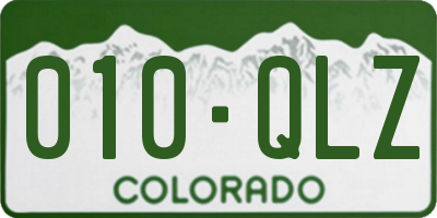 CO license plate 010QLZ