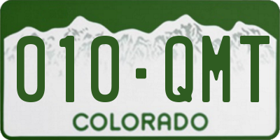 CO license plate 010QMT