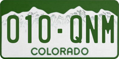 CO license plate 010QNM