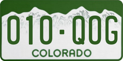 CO license plate 010QOG