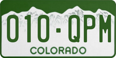 CO license plate 010QPM