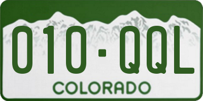 CO license plate 010QQL