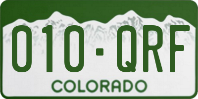 CO license plate 010QRF