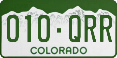 CO license plate 010QRR